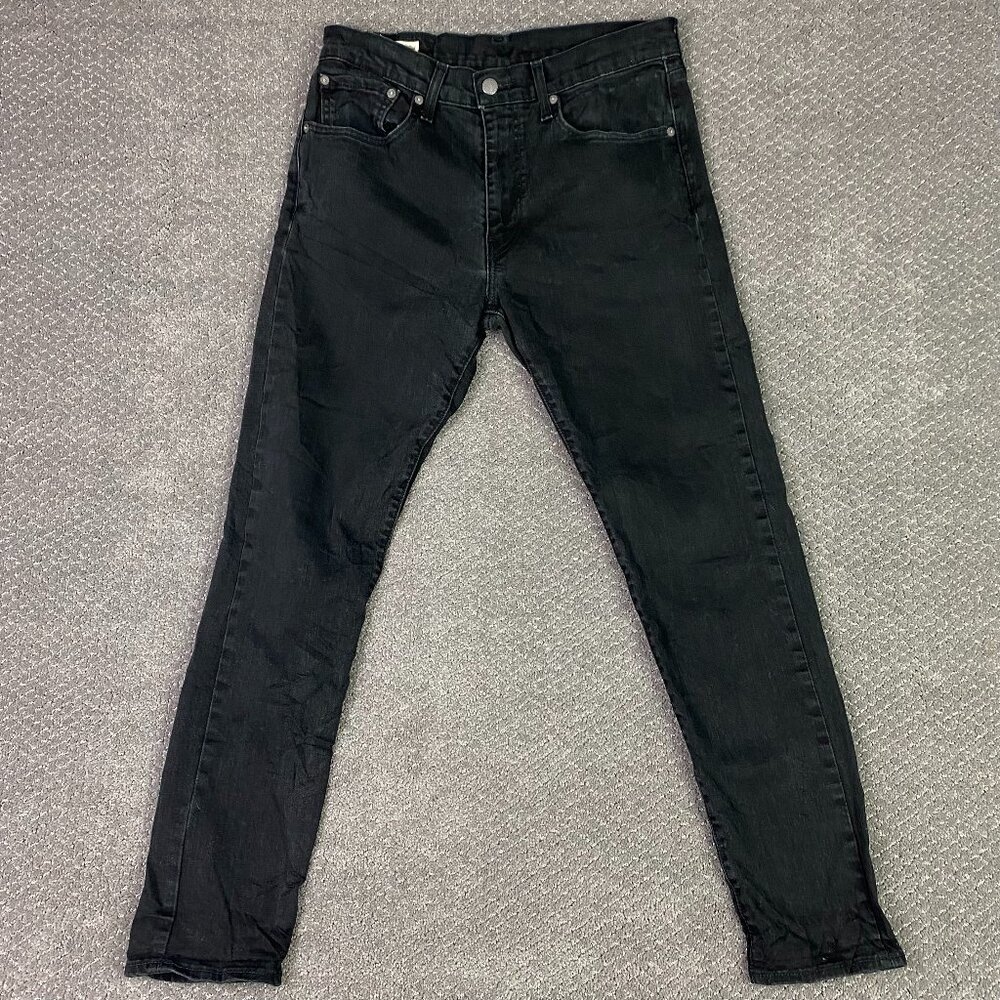 Levi's Premium 512 Slim Taper Jeans Men's 32 x 32 Measures 31 x 29 Black Big E
